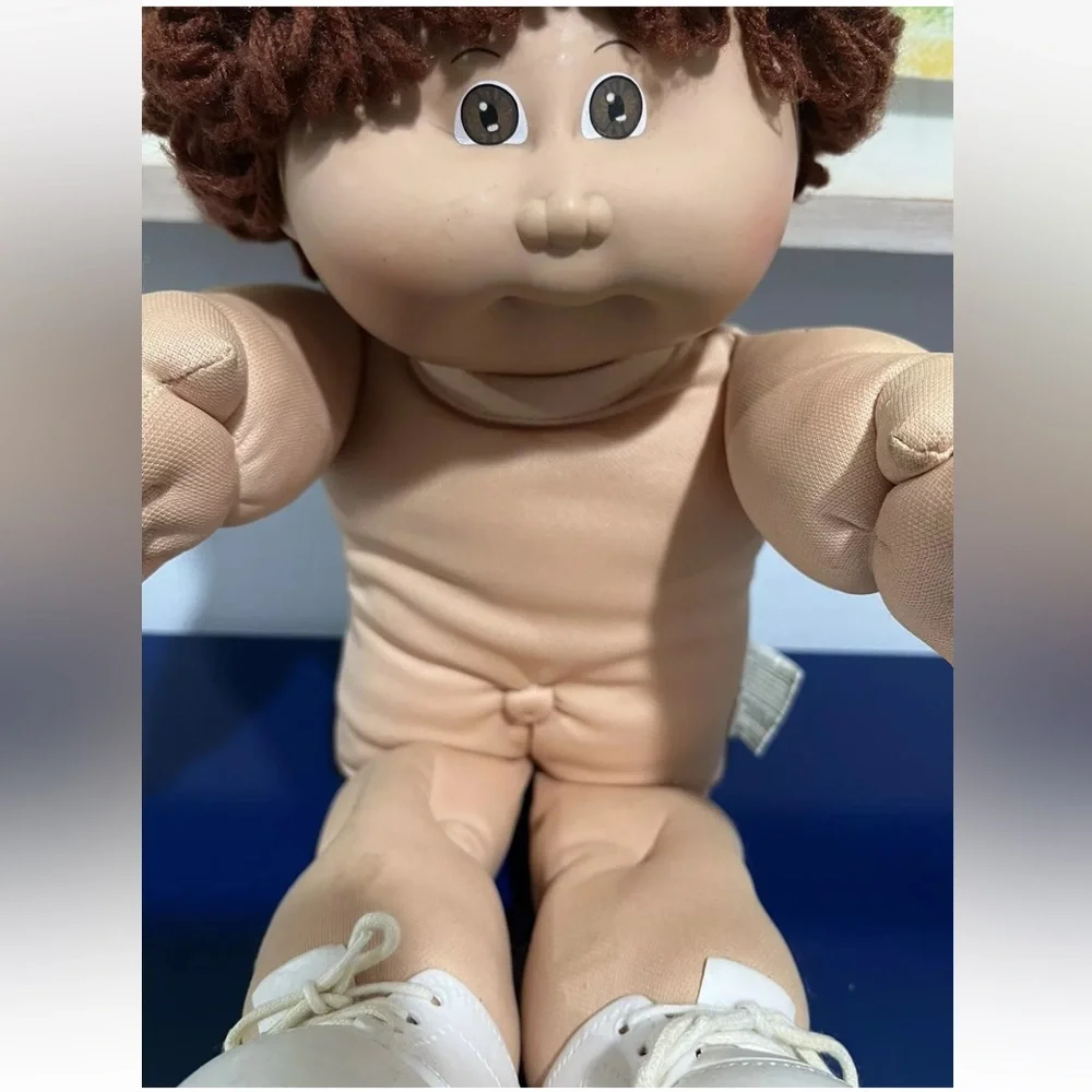 Cabbage Patch Kids CPK Doll Boy Brown Yarn Hair Eyes Xavier Roberts Vintage 80s